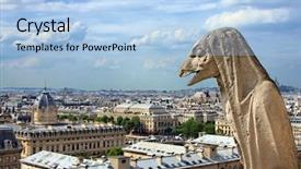  Presentation with notre dame paris france - Audience pleasing slides consisting of monster high - gargoyle on notre dame cathedral backdrop and a light blue colored foreground