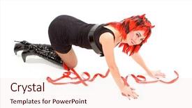  Presentation with devil - Colorful theme enhanced with monster high - sexy devil woman isolated backdrop and a  colored foreground