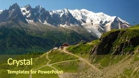  Presentation with alps - Slide deck featuring mont blanc - view of the savoy alps-europe background and a tawny brown colored foreground