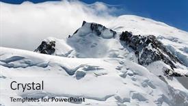  Presentation with blanc - PPT theme enhanced with glacier free - mont blanc 4810m and mont background and a lemonade colored foreground