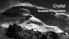  Presentation with mont blanc - Theme featuring mont blanc 4810m in haute background and a dark gray colored foreground