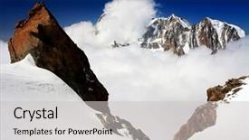  Presentation with mont blanc - Colorful PPT layouts enhanced with mont blanc 4810m seen from denr du geant haute savoie france backdrop and a light gray colored foreground