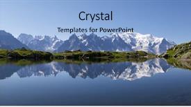  Presentation with mont blanc - Presentation design consisting of mont blanc reflected in cheserys background and a light blue colored foreground