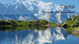  Presentation with mont blanc - Beautiful slides featuring mont blanc reflected in cheserys backdrop and a light blue colored foreground