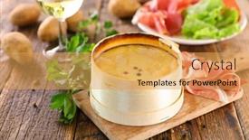  Presentation with cheese - Cool new slide set with mont-d-or-baked-cheese backdrop and a yellow colored foreground