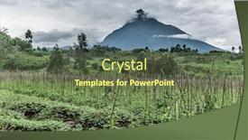  Presentation with mont blanc - Colorful PPT theme enhanced with mont-mikeno-in-nord-kivu backdrop and a tawny brown colored foreground