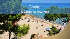  Presentation with miami beach - Audience pleasing presentation consisting of mont-roig-del-camp-spain backdrop and a teal colored foreground