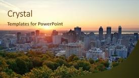  Presentation with royal - PPT layouts enhanced with mont royal with city background and a cream colored foreground