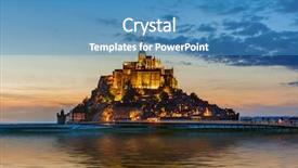  Presentation with saint - Cool new presentation theme with mont saint michel abbey - normandy backdrop and a  colored foreground