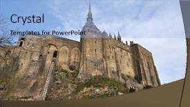  Presentation with saint - Slides enhanced with mont saint michel background and a light blue colored foreground