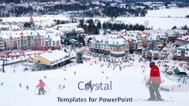  Presentation with america canada - Slides having mont-tremblant-qc-canada-february background and a  colored foreground
