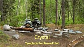  Presentation with camping - Cool new presentation with monta rusa - camping place in altai mountains backdrop and a tawny brown colored foreground