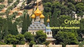  Presentation with magdalene - Slide set with near a fairy tale house background and a  colored foreground.