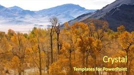  Presentation with mongolian - Audience pleasing slide set consisting of monta rusa - landscape of the mongolian foothills backdrop and a tawny brown colored foreground