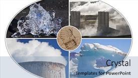  Presentation with carbon footprint - Presentation consisting of montage of a human carbon background and a light blue colored foreground