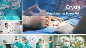  Presentation with surgery - Audience pleasing theme consisting of montage of a surgery backdrop and a ocean colored foreground