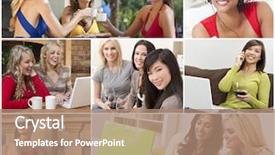  Presentation with beautiful black women smiling - Colorful theme enhanced with rib eye steak with herbs roasted potatoes hot tomato garlic sauce and herbs backdrop and a dark gray colored foreground