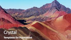  Presentation with montana - Theme featuring montana de siete colores rainbow background and a tawny brown colored foreground