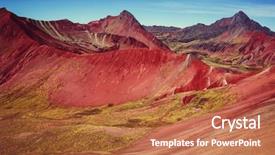  Presentation with montana - Beautiful presentation theme featuring montana de siete colores rainbow backdrop and a coral colored foreground