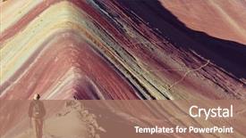  Presentation with rainbow scene - Cool new presentation theme with montana de siete colores rainbow backdrop and a coral colored foreground