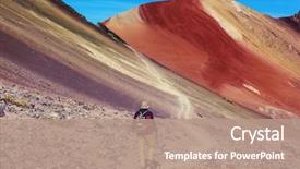  Presentation with rainbow scene - Cool new theme with montana de siete colores rainbow backdrop and a coral colored foreground