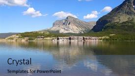  Presentation with national territory - Amazing presentation having montana mountains - many glaciers resort in glacier backdrop and a teal colored foreground
