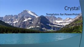  Presentation with current - Theme having montana mountains - swift current lake background and a  colored foreground