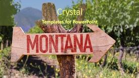  Presentation with winery - Cool new slides with helena - montana wooden sign with winery backdrop and a tawny brown colored foreground