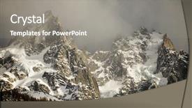  Presentation with mont blanc - PPT theme featuring montblanc - aiguille du blaitiere background and a gray colored foreground
