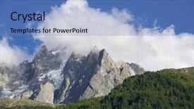  Presentation with mont blanc - Cool new slide set with montblanc - aiguilles du chamonix mont blanc backdrop and a  colored foreground