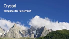  Presentation with mont blanc - Cool new slide set with montblanc - aiguilles du chamonix mont blanc backdrop and a ocean colored foreground