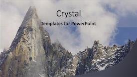  Presentation with mont blanc - Amazing theme having montblanc - dru peak aiguilles du chamonix backdrop and a  colored foreground