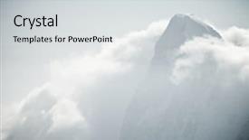  Presentation with business fog - Audience pleasing presentation theme consisting of montblanc - fog in the mountains chamonix backdrop and a light gray colored foreground