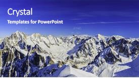  Presentation with mont blanc - Presentation with montblanc - mont blanc and chamonix view background and a royal blue colored foreground