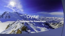  Presentation with blanc - Presentation theme consisting of montblanc - mont blanc and chamonix view background and a ocean colored foreground