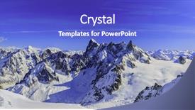  Presentation with mont blanc - Presentation theme featuring montblanc - mont blanc and chamonix view background and a cobalt blue colored foreground