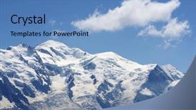  Presentation with mont blanc - Audience pleasing PPT theme consisting of montblanc - mont blanc mont blanc massif backdrop and a teal colored foreground