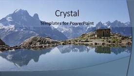  Presentation with mont blanc - Beautiful presentation featuring montblanc - mont blanc mountains reflected backdrop and a light blue colored foreground