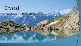  Presentation with mont blanc - Presentation enhanced with montblanc - mont blanc peak reflected background and a light blue colored foreground