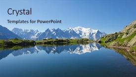  Presentation with mont blanc - Theme featuring montblanc - mont blanc reflected in cheserys background and a light blue colored foreground