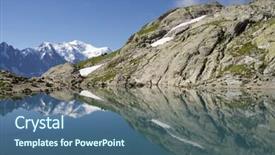  Presentation with lac - Colorful PPT theme enhanced with montblanc - mont blanc reflected in lac backdrop and a ocean colored foreground