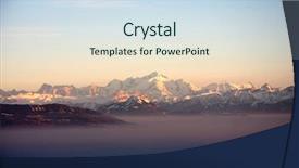  Presentation with glow - Presentation theme enhanced with montblanc - sunrise in the swiss alps background and a  colored foreground