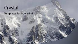  Presentation with alps - Audience pleasing PPT theme consisting of montblanc - view of the northern slopes backdrop and a light gray colored foreground