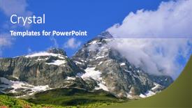  Presentation with mountain view - Presentation consisting of monte-cervino-or-matterhorn background and a  colored foreground