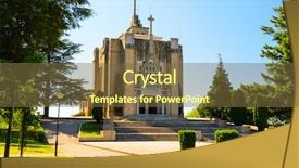  Presentation with santa - Slide deck consisting of monte de santa catarina or montanha da penha church guimaraes portugal background and a tawny brown colored foreground