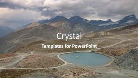  Presentation with mountain - Slide set having monte-rosa-mountain-located-between background and a gray colored foreground