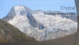  Presentation with mountain view - Presentation theme with monte-rosa-mountain-massif background and a light blue colored foreground