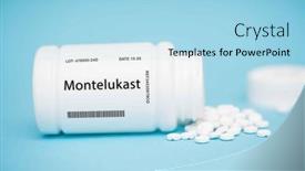  Presentation with asthma - Presentation having montelukast-leukotriene-receptor-antagonist background and a light blue colored foreground