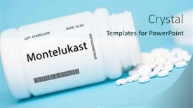  Presentation with asthma - Presentation having montelukast-leukotriene-receptor-antagonist background and a arctic colored foreground
