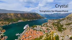  Presentation with old church building - Colorful slide set enhanced with montenegro - nature and architecture background backdrop and a light blue colored foreground